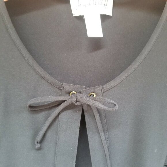 New Joseph Ribkoff Womens Size 10 Cover Up Tie-Front Cropped Black Style 80085 - Picture 2 of 9